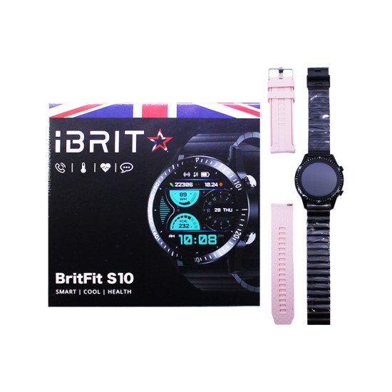 Smartwatch iBRIT Britfit S10 with Black Steel strap